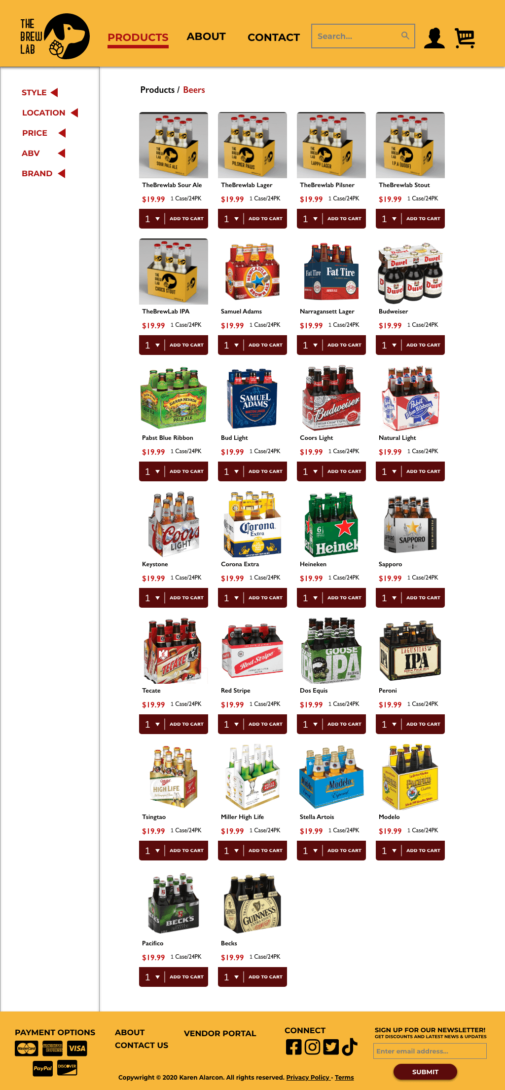 TBL Product Page List - All Beers