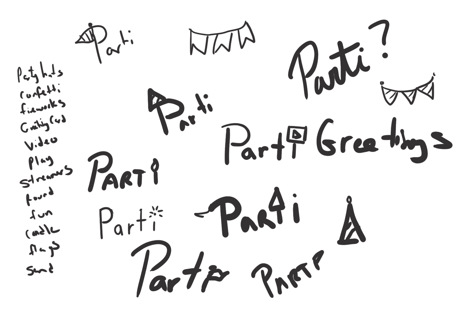 Parti-sketches